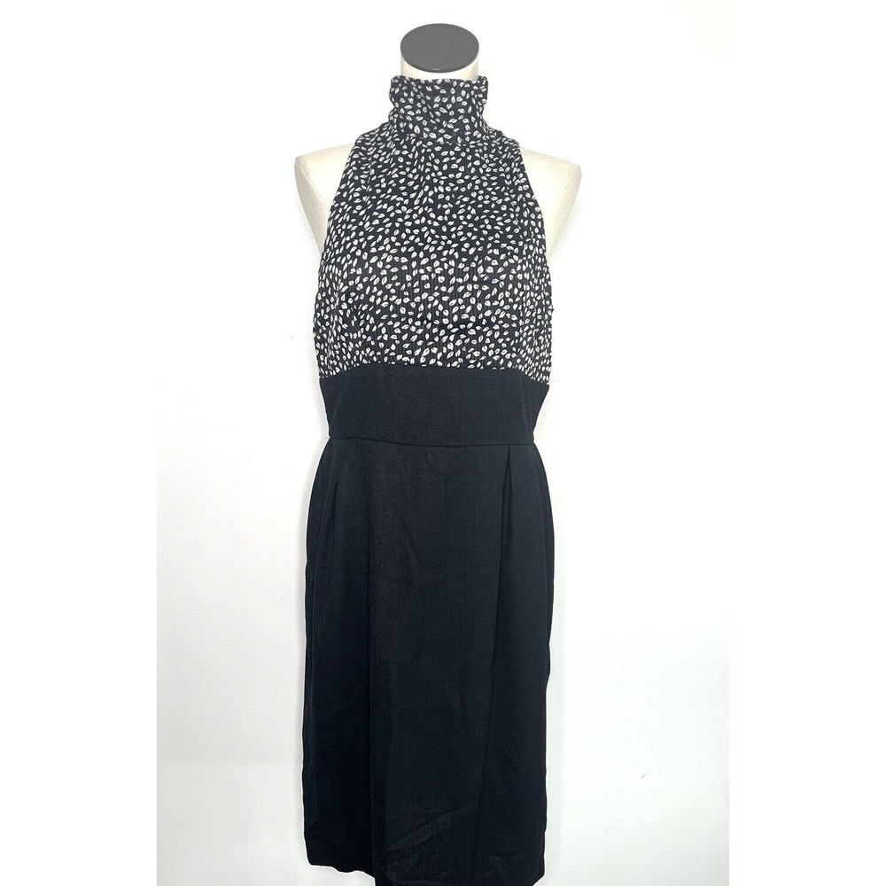 Vintage IN THE MOOD London Paris New York Sleeveless Halter Dress Size 14